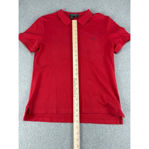 LAUREN Ralph Lauren Polo Shirt Mens L Custom Red Slim Fit Short Sleeve Preppy - Picture 6 of 12